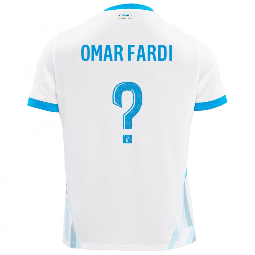 Niño Camiseta El Omar Fardi #0 Blanco Azul Cielo 1ª Equipación 2024/25 La Camisa Argentina