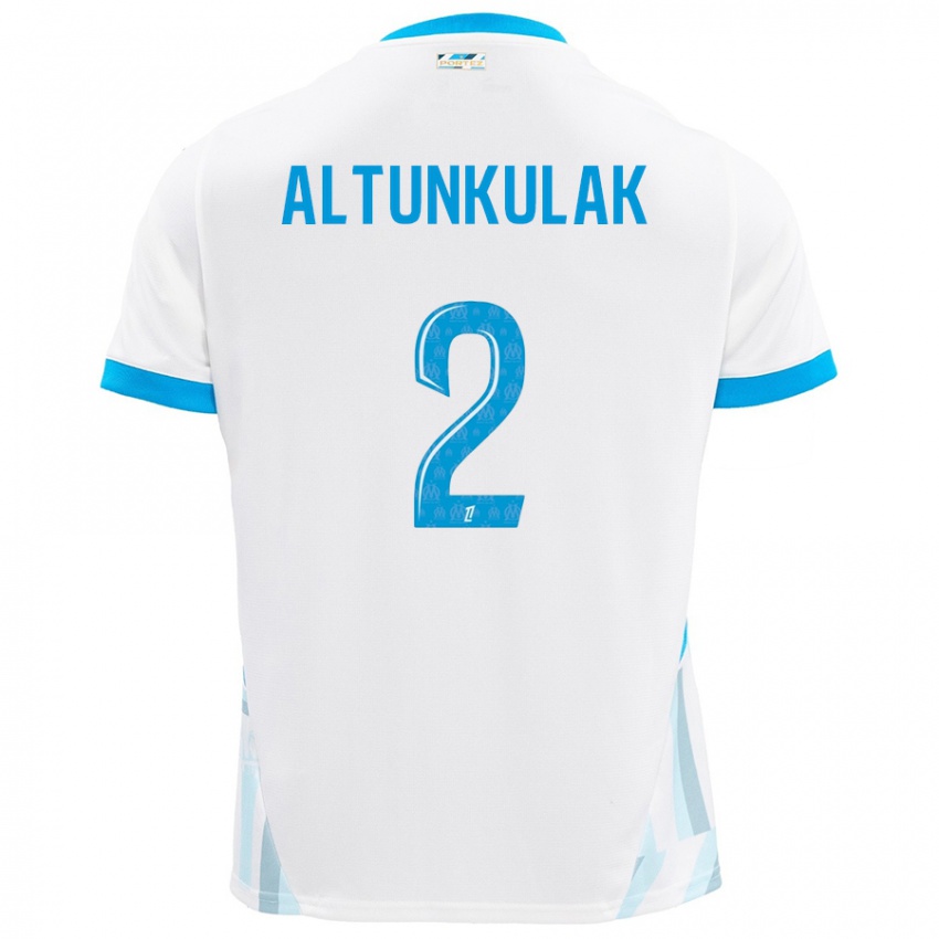 Niño Camiseta Selen Altunkulak #2 Blanco Azul Cielo 1ª Equipación 2024/25 La Camisa Argentina