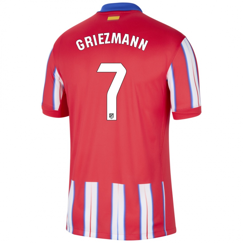 Niño Camiseta Antoine Griezmann #7 Rojo Blanco Azul 1ª Equipación 2024/25 La Camisa Argentina