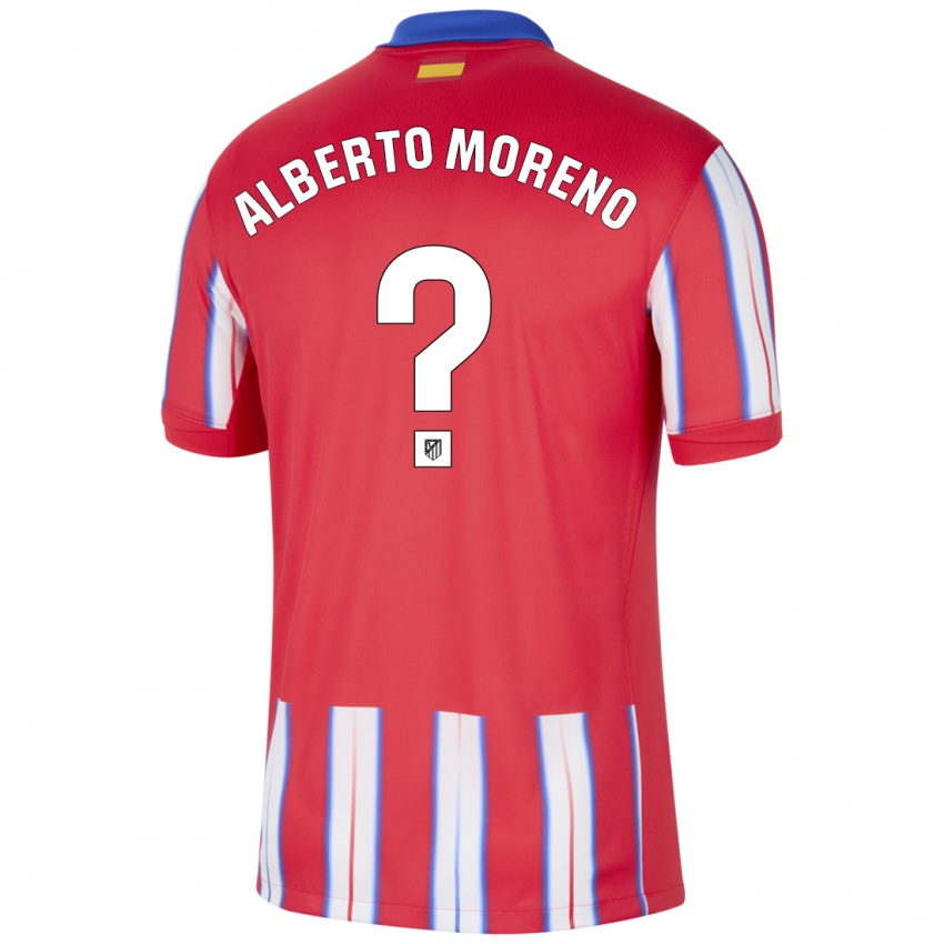 Niño Camiseta Alberto Moreno #0 Rojo Blanco Azul 1ª Equipación 2024/25 La Camisa Argentina