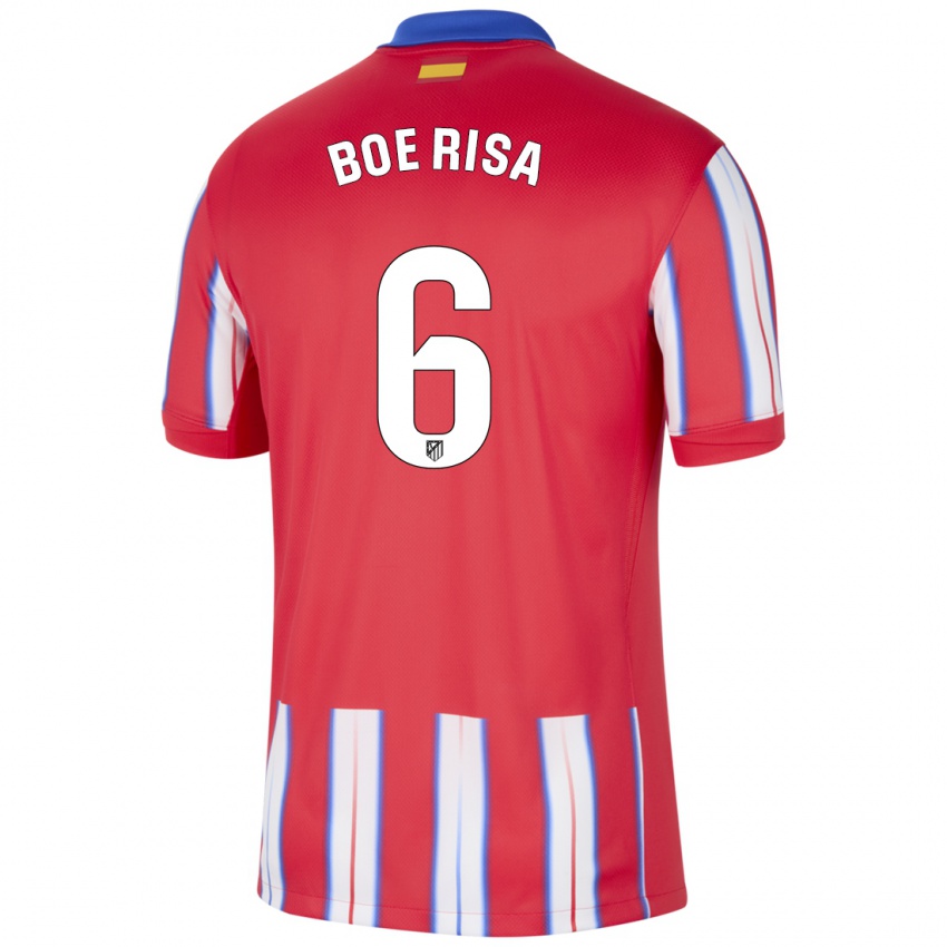 Niño Camiseta Vilde Bøe Risa #6 Rojo Blanco Azul 1ª Equipación 2024/25 La Camisa Argentina