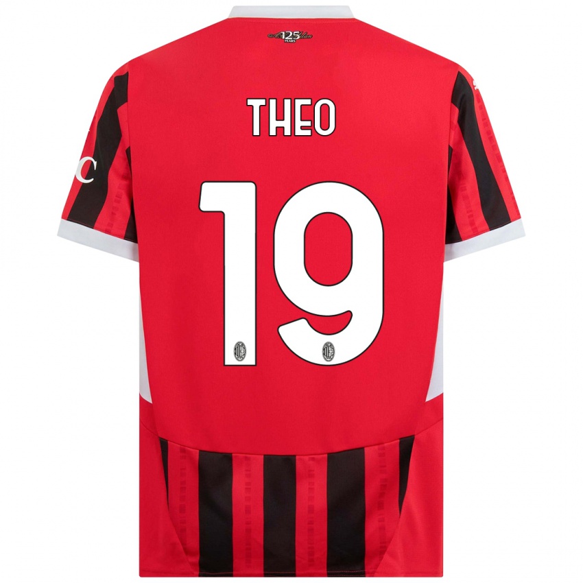 Niño Camiseta Theo Hernandez #19 Rojo Negro 1ª Equipación 2024/25 La Camisa Argentina