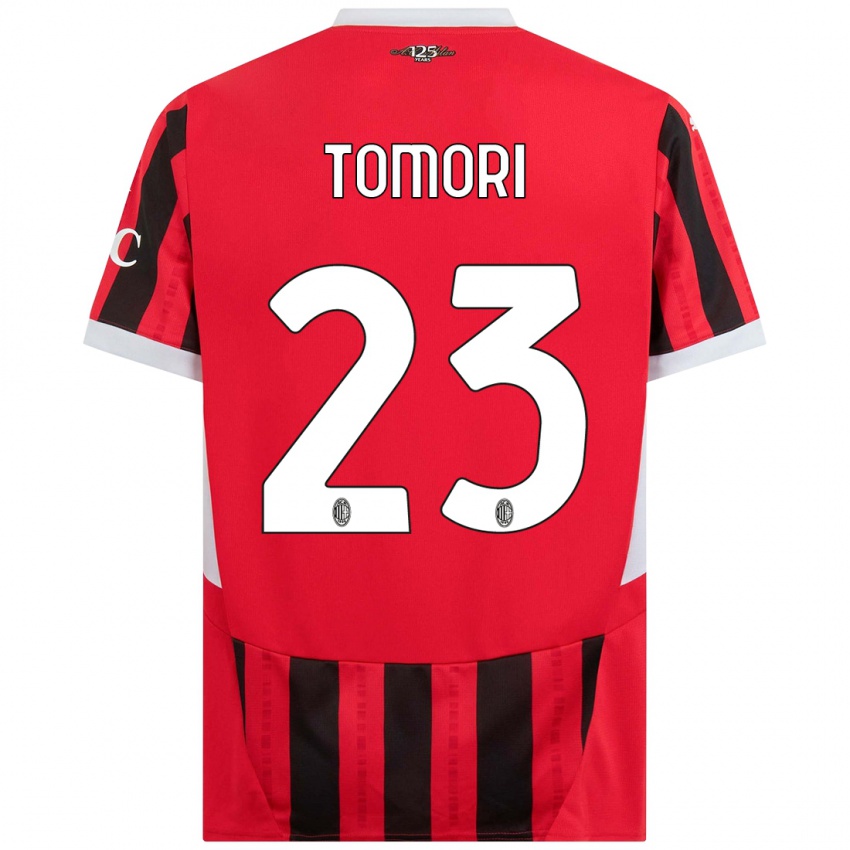 Niño Camiseta Fikayo Tomori #23 Rojo Negro 1ª Equipación 2024/25 La Camisa Argentina