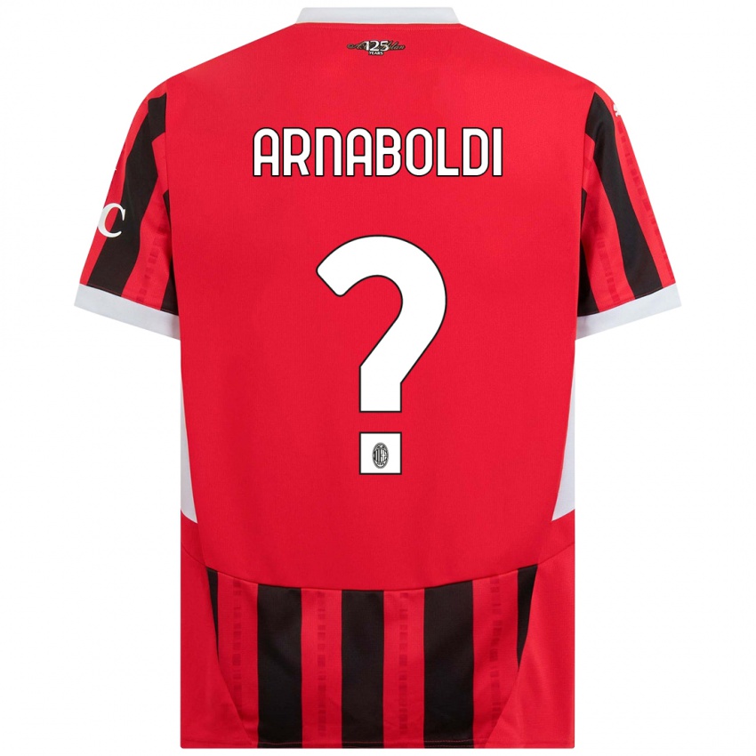 Niño Camiseta Pietro Arnaboldi #0 Rojo Negro 1ª Equipación 2024/25 La Camisa Argentina