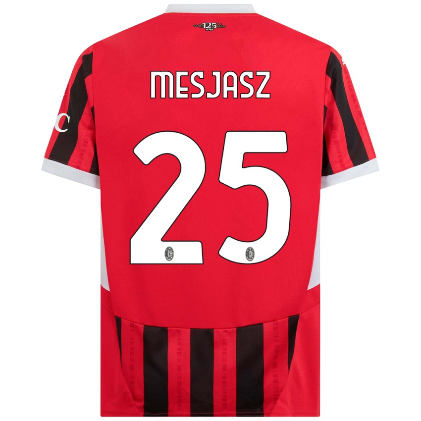 Niño Camiseta Malgorzata Mesjasz #25 Rojo Negro 1ª Equipación 2024/25 La Camisa Argentina