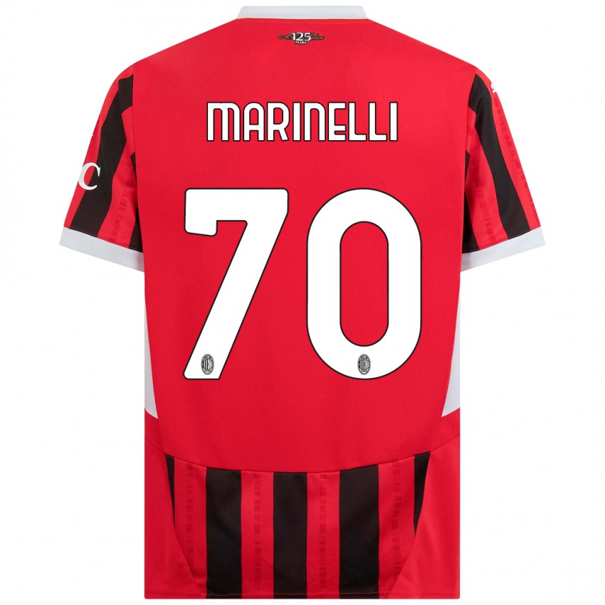 Niño Camiseta Gloria Marinelli #70 Rojo Negro 1ª Equipación 2024/25 La Camisa Argentina