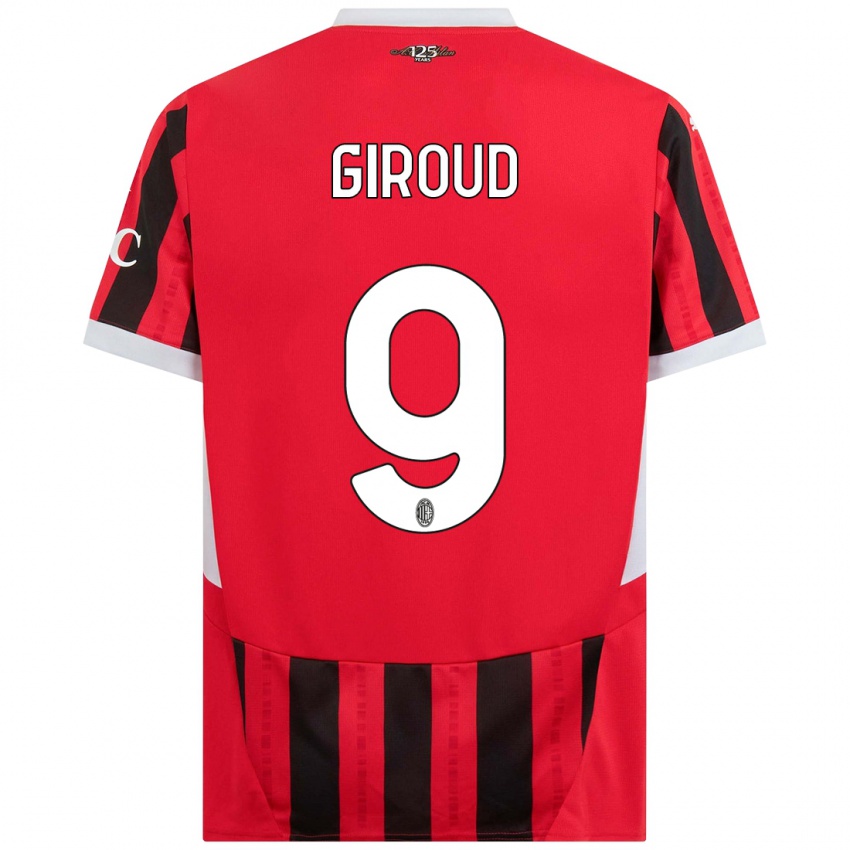 Niño Camiseta Olivier Giroud #9 Rojo Negro 1ª Equipación 2024/25 La Camisa Argentina