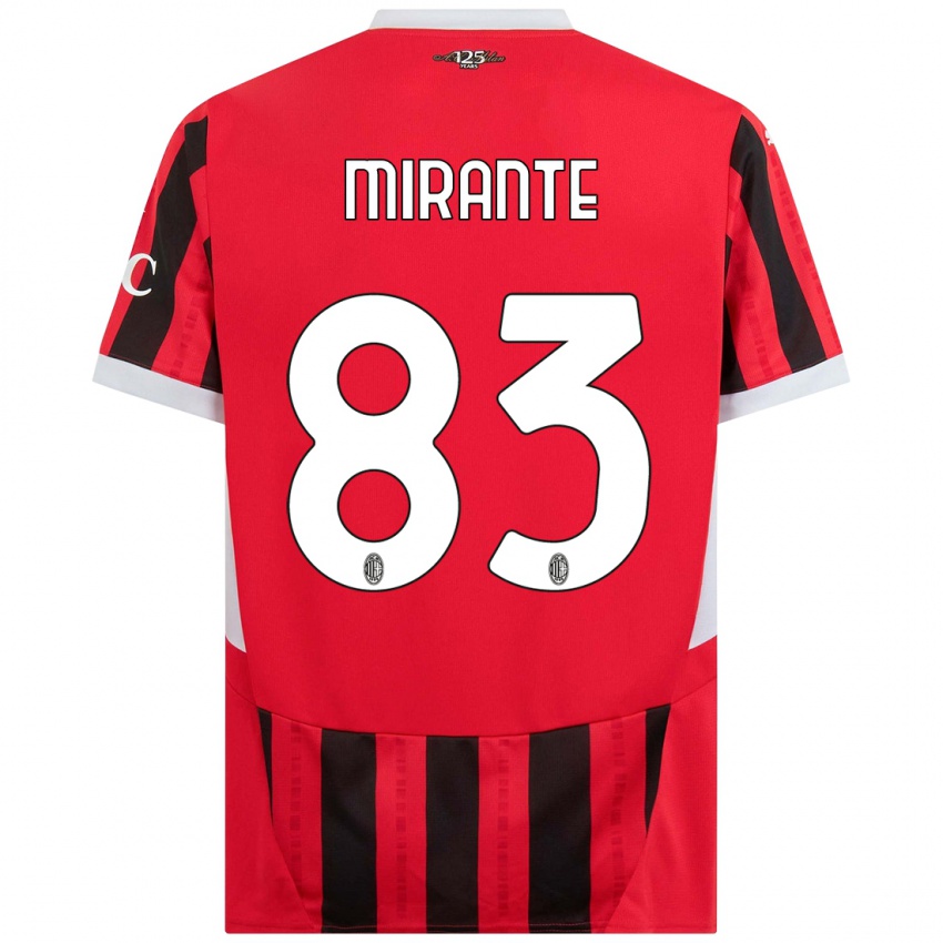 Niño Camiseta Antonio Mirante #83 Rojo Negro 1ª Equipación 2024/25 La Camisa Argentina