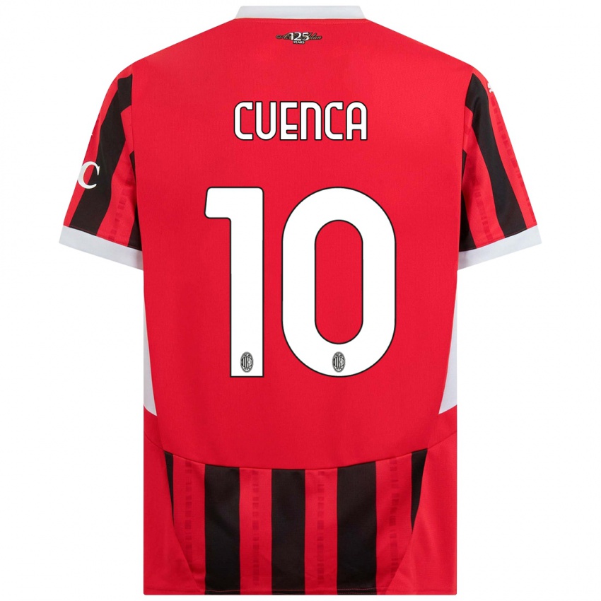 Niño Camiseta Hugo Cuenca #10 Rojo Negro 1ª Equipación 2024/25 La Camisa Argentina