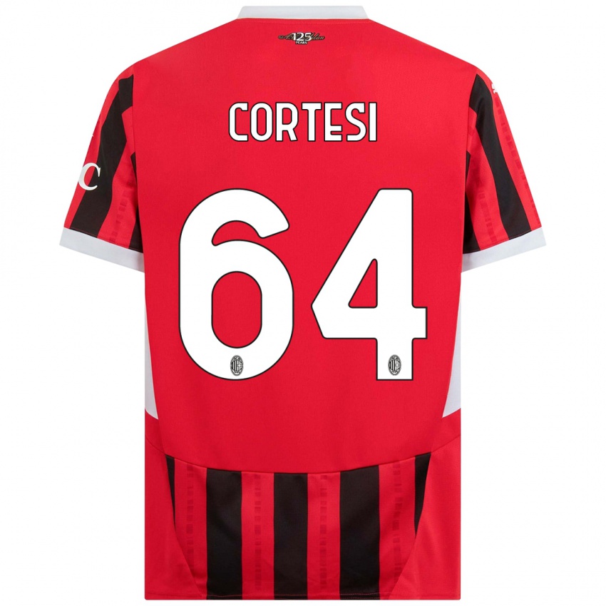 Niño Camiseta Selena Cortesi #64 Rojo Negro 1ª Equipación 2024/25 La Camisa Argentina