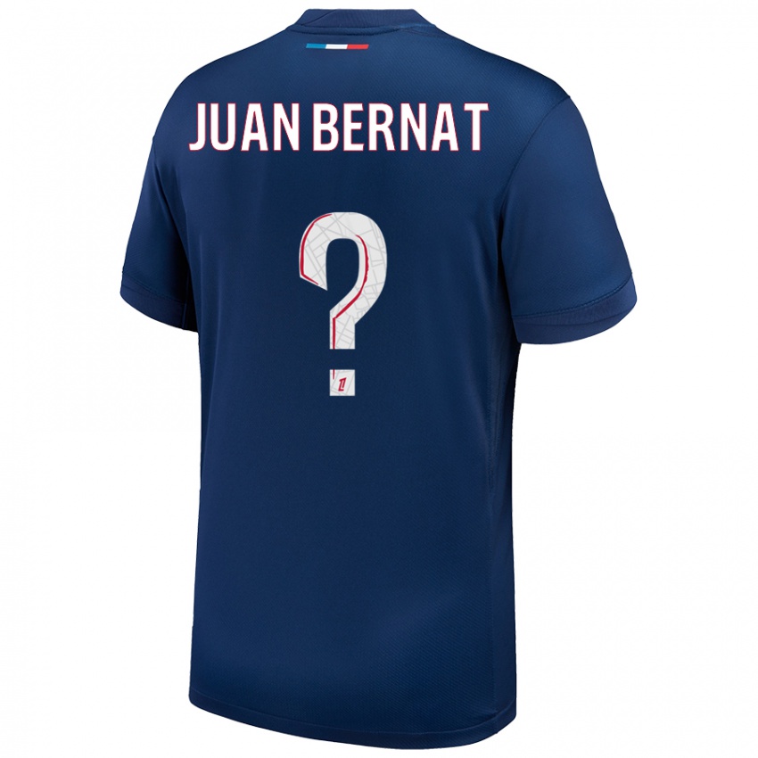 Niño Camiseta Juan Bernat #0 Azul Marino Blanco 1ª Equipación 2024/25 La Camisa Argentina