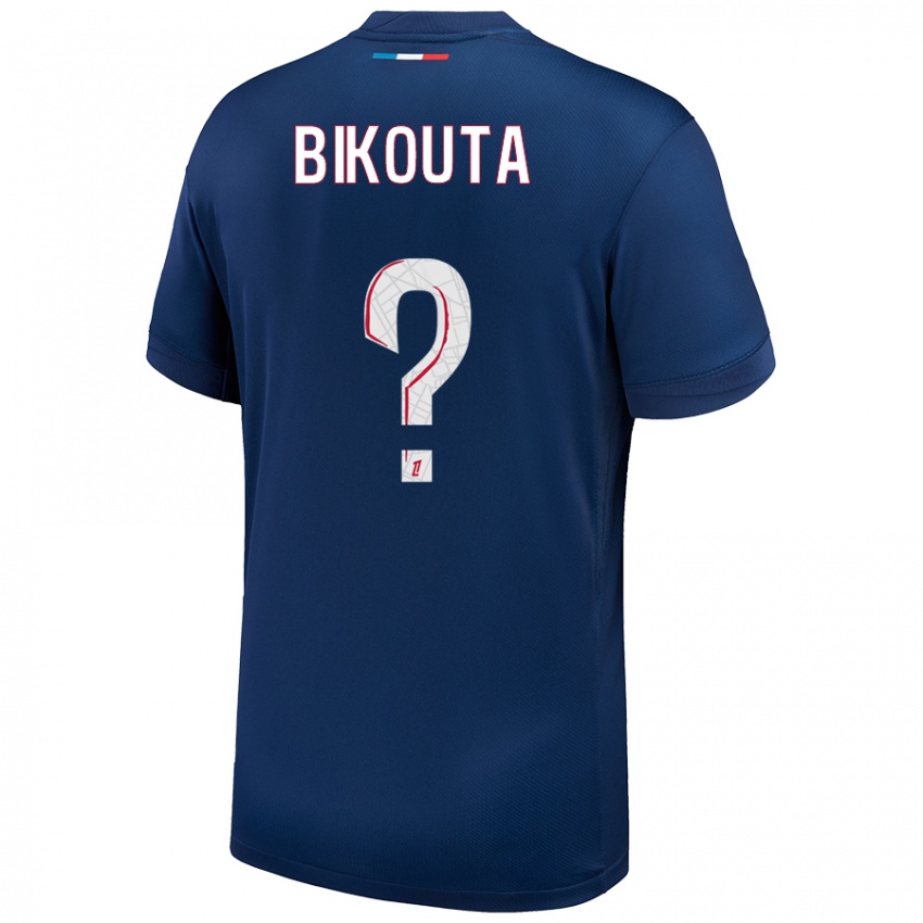 Niño Camiseta Dan-Patrice Bikouta #0 Azul Marino Blanco 1ª Equipación 2024/25 La Camisa Argentina