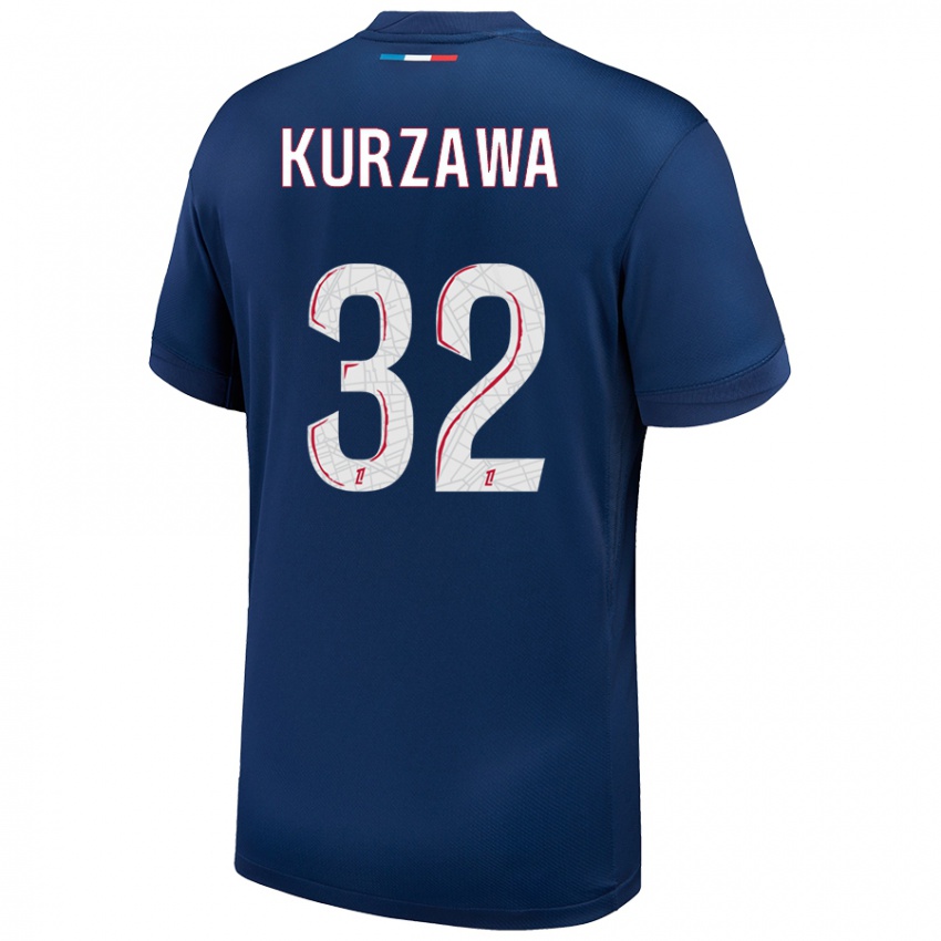 Niño Camiseta Layvin Kurzawa #32 Azul Marino Blanco 1ª Equipación 2024/25 La Camisa Argentina