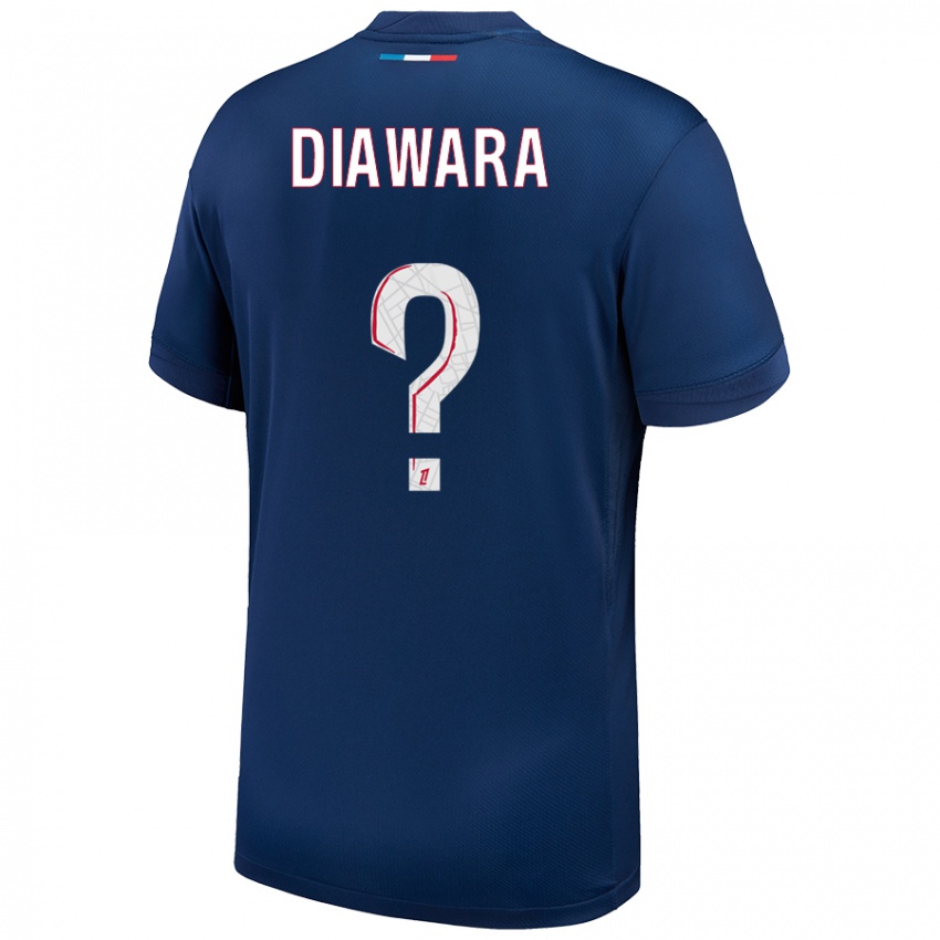 Niño Camiseta Lahna Diawara #0 Azul Marino Blanco 1ª Equipación 2024/25 La Camisa Argentina