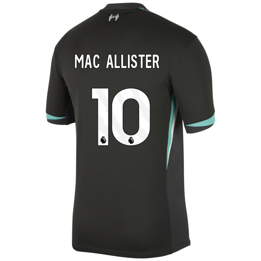 Niño Camiseta Alexis Mac Allister #10 Negro Antracita Blanco 2ª Equipación 2024/25 La Camisa Argentina