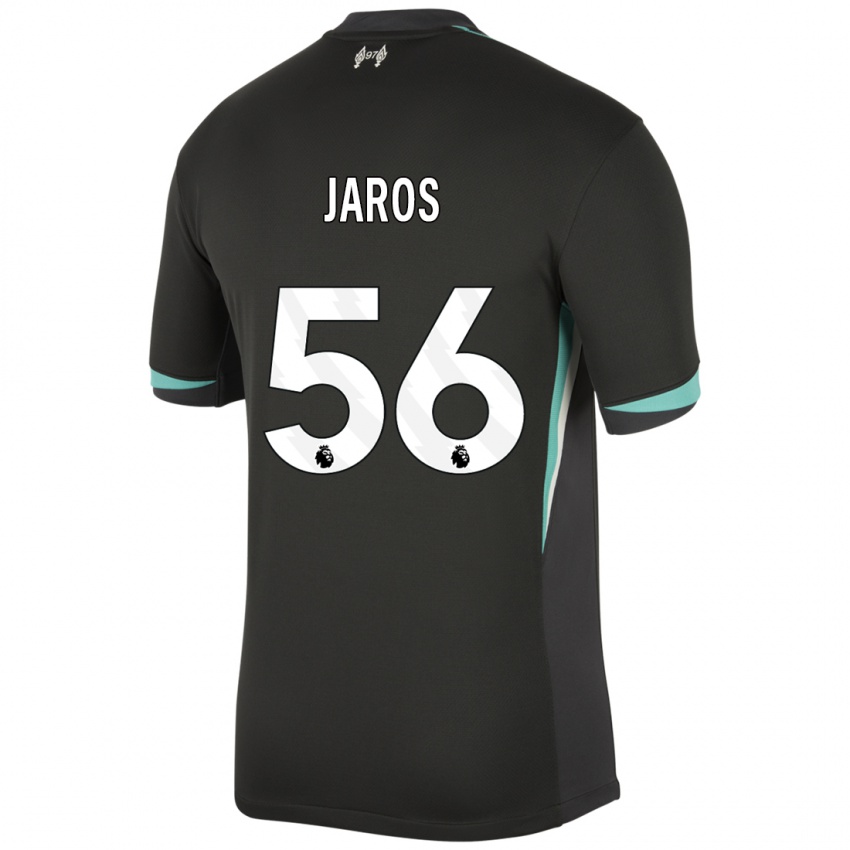 Niño Camiseta Vitezslav Jaros #56 Negro Antracita Blanco 2ª Equipación 2024/25 La Camisa Argentina