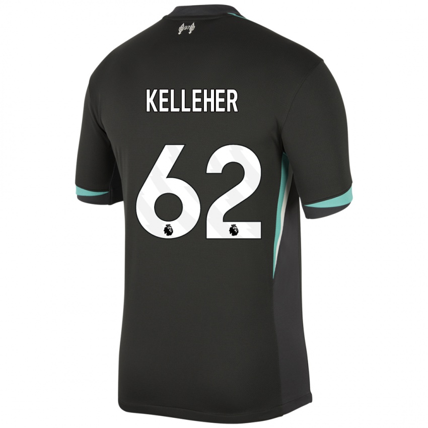 Niño Camiseta Caoimhin Kelleher #62 Negro Antracita Blanco 2ª Equipación 2024/25 La Camisa Argentina