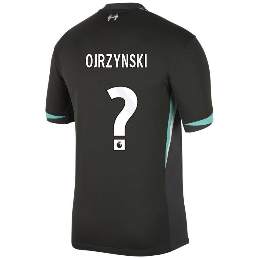 Niño Camiseta Jakub Ojrzynski #0 Negro Antracita Blanco 2ª Equipación 2024/25 La Camisa Argentina