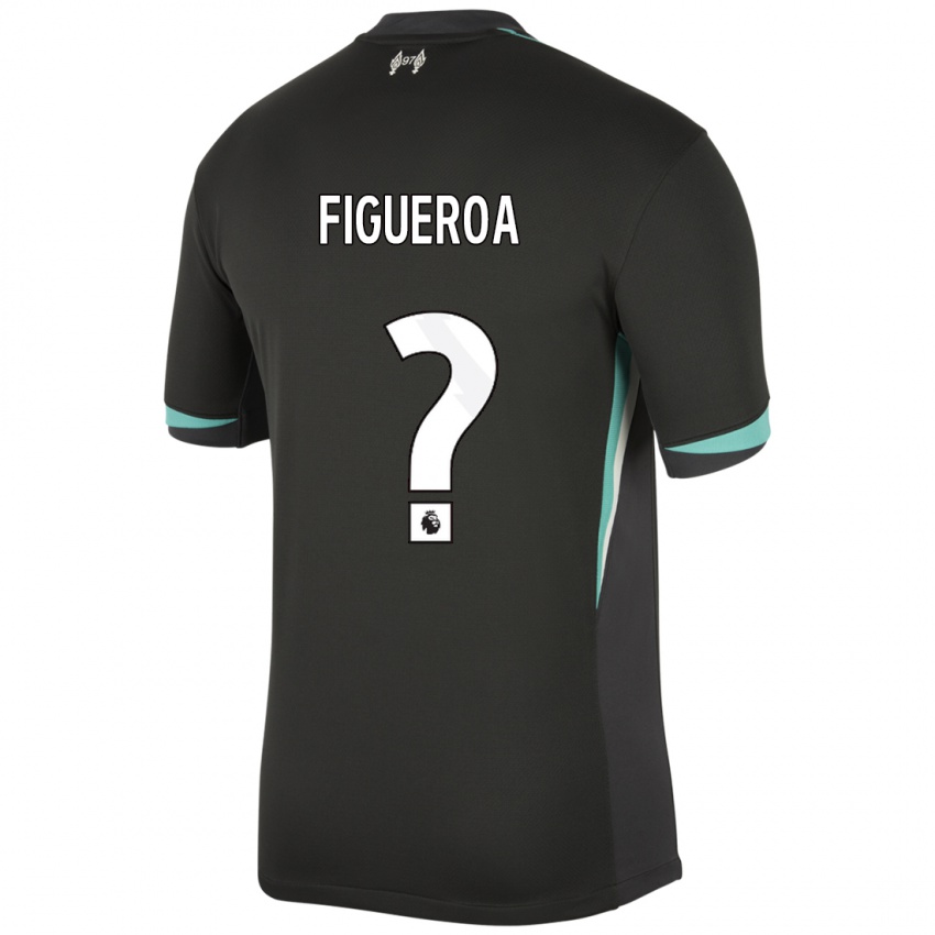 Niño Camiseta Keyrol Figueroa #0 Negro Antracita Blanco 2ª Equipación 2024/25 La Camisa Argentina