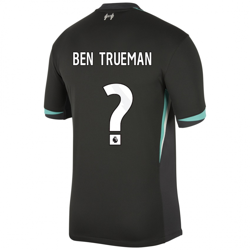 Niño Camiseta Ben Trueman #0 Negro Antracita Blanco 2ª Equipación 2024/25 La Camisa Argentina