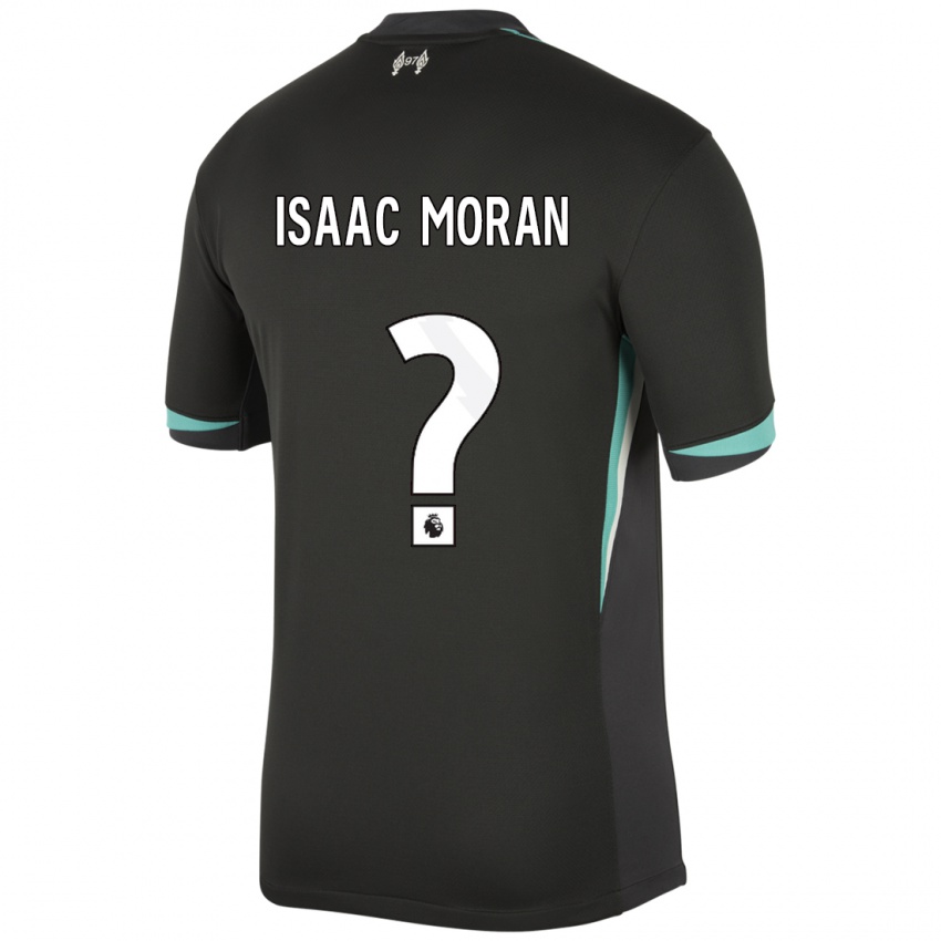 Niño Camiseta Isaac Moran #0 Negro Antracita Blanco 2ª Equipación 2024/25 La Camisa Argentina