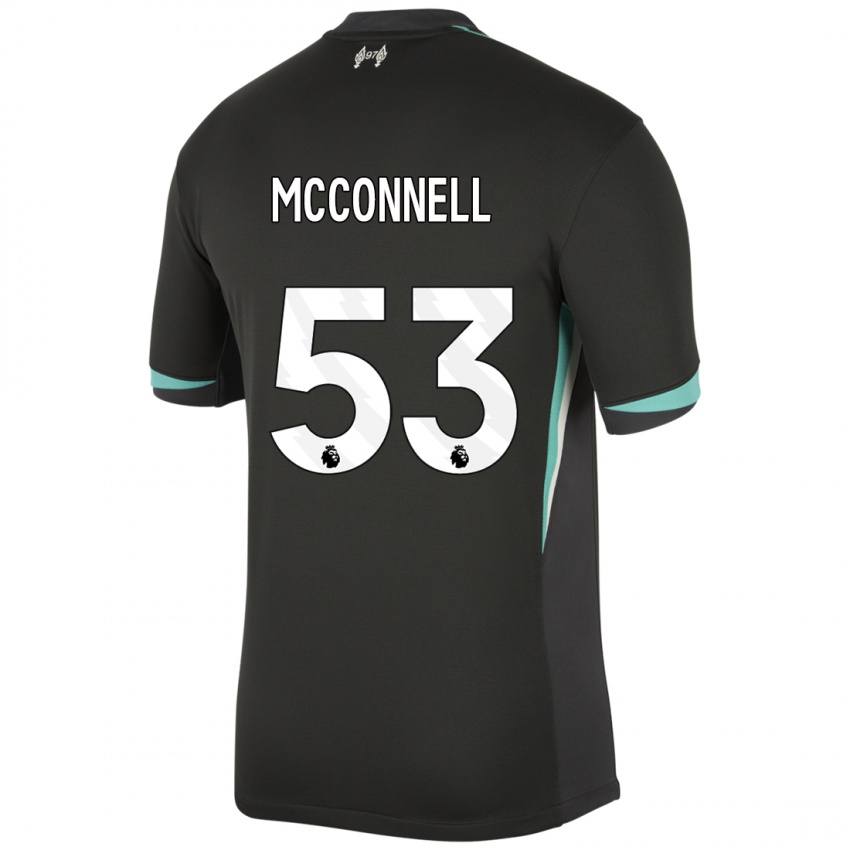 Niño Camiseta James Mcconnell #53 Negro Antracita Blanco 2ª Equipación 2024/25 La Camisa Argentina