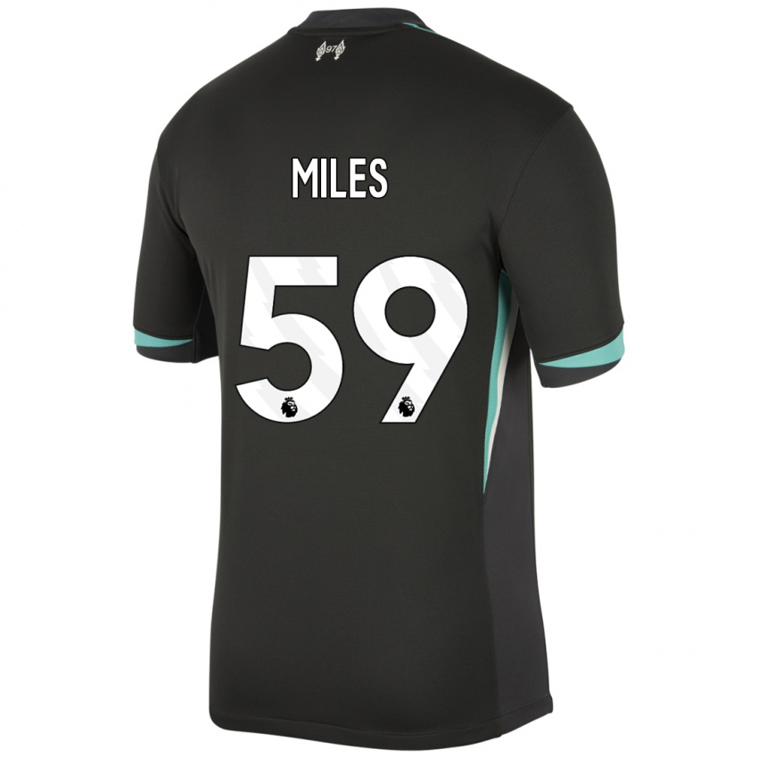 Niño Camiseta Terence Miles #59 Negro Antracita Blanco 2ª Equipación 2024/25 La Camisa Argentina