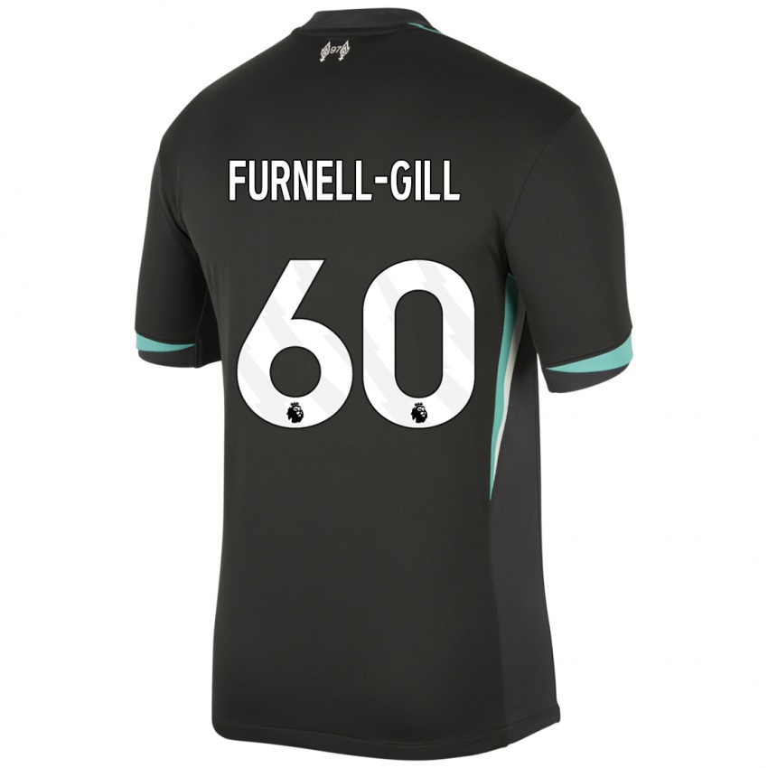 Niño Camiseta Luca Furnell-Gill #60 Negro Antracita Blanco 2ª Equipación 2024/25 La Camisa Argentina