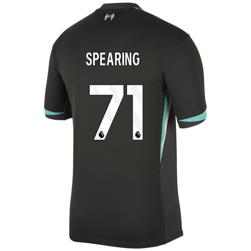 Niño Camiseta Jay Spearing #71 Negro Antracita Blanco 2ª Equipación 2024/25 La Camisa Argentina