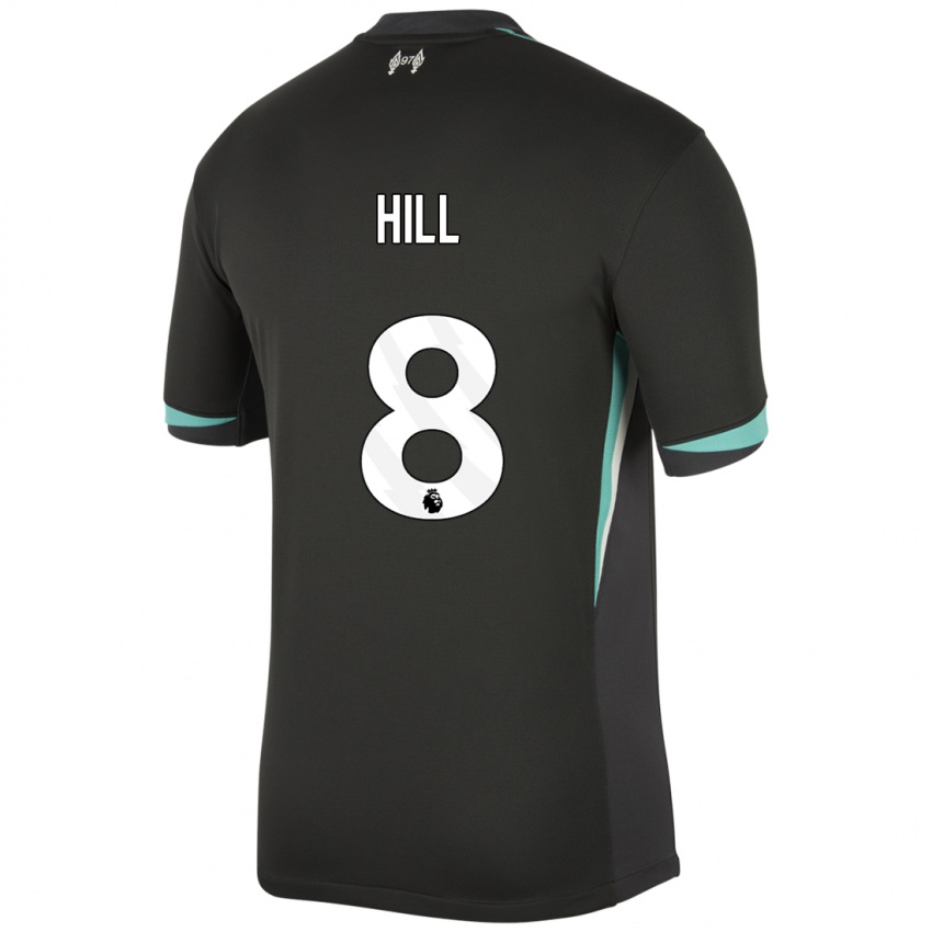 Niño Camiseta Tom Hill #8 Negro Antracita Blanco 2ª Equipación 2024/25 La Camisa Argentina