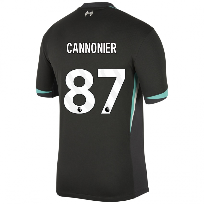 Niño Camiseta Oakley Cannonier #87 Negro Antracita Blanco 2ª Equipación 2024/25 La Camisa Argentina