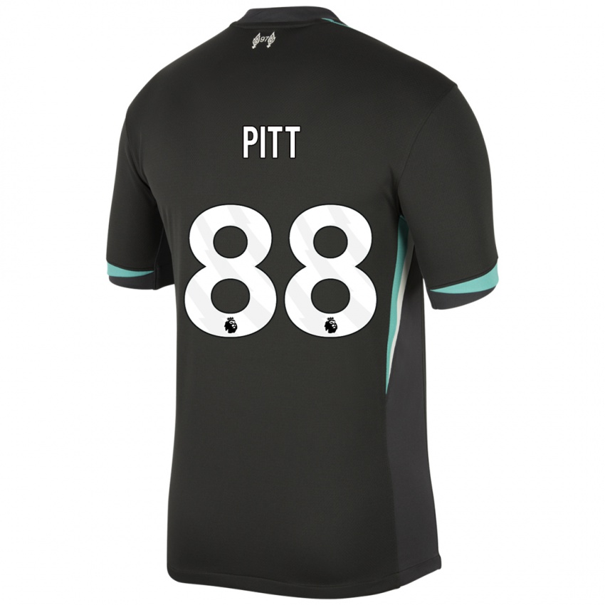 Niño Camiseta Lucas Pitt #88 Negro Antracita Blanco 2ª Equipación 2024/25 La Camisa Argentina