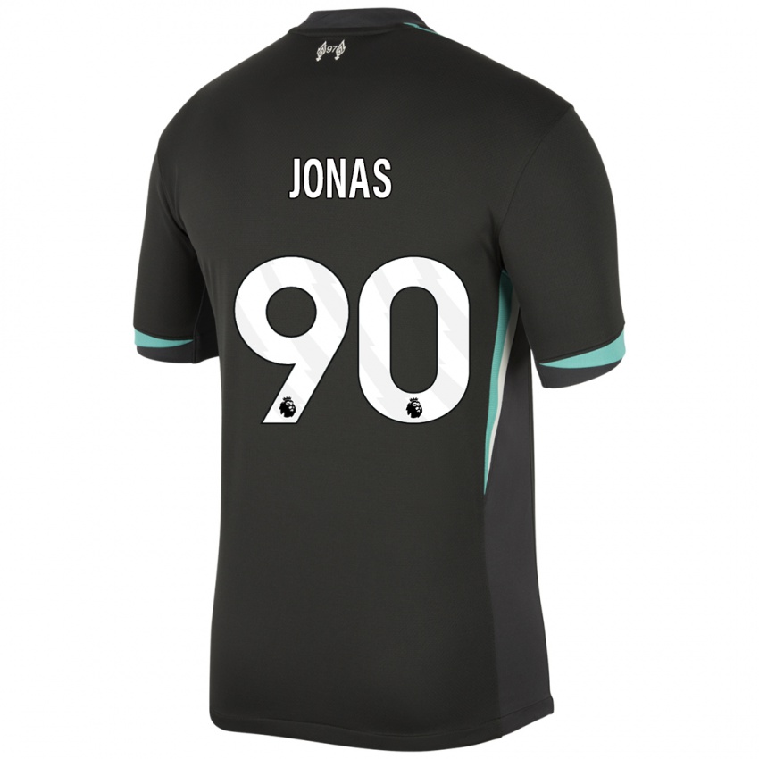 Niño Camiseta Lee Jonas #90 Negro Antracita Blanco 2ª Equipación 2024/25 La Camisa Argentina