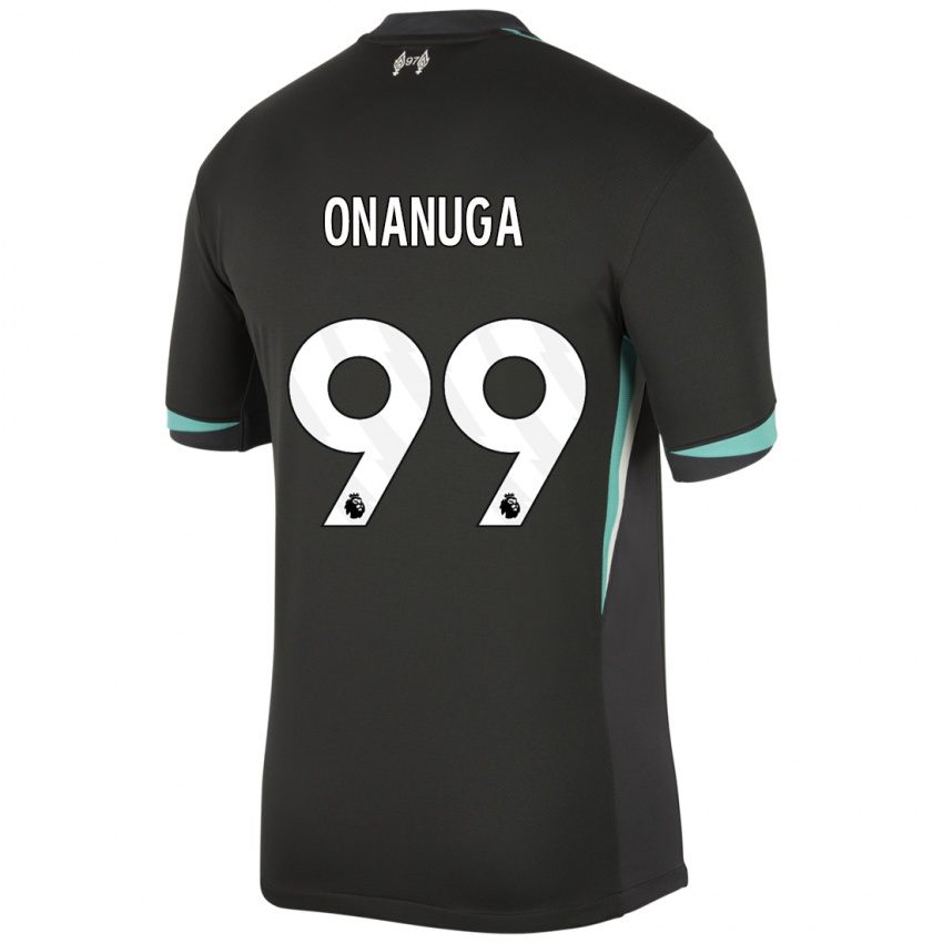 Niño Camiseta Fola Onanuga #99 Negro Antracita Blanco 2ª Equipación 2024/25 La Camisa Argentina