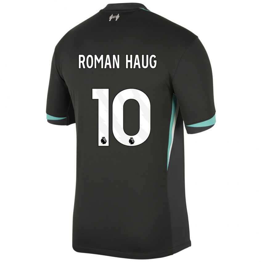 Niño Camiseta Sophie Román Haug #10 Negro Antracita Blanco 2ª Equipación 2024/25 La Camisa Argentina