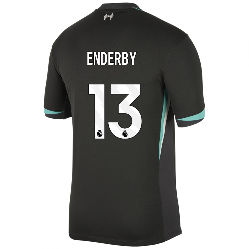 Niño Camiseta Mia Enderby #13 Negro Antracita Blanco 2ª Equipación 2024/25 La Camisa Argentina