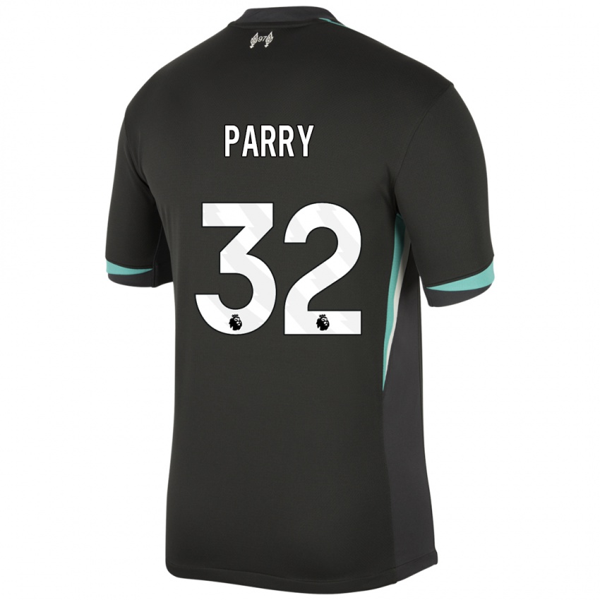 Niño Camiseta Lucy Parry #32 Negro Antracita Blanco 2ª Equipación 2024/25 La Camisa Argentina