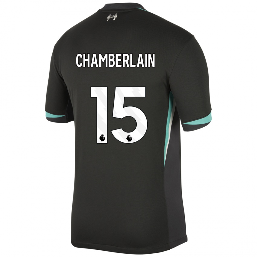 Niño Camiseta Alex Oxlade Chamberlain #15 Negro Antracita Blanco 2ª Equipación 2024/25 La Camisa Argentina