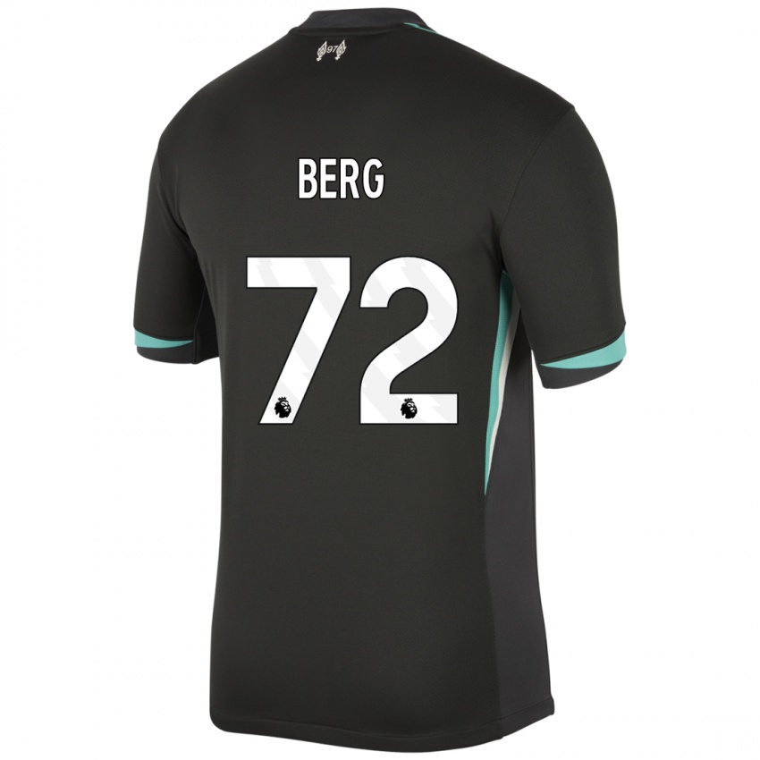 Niño Camiseta Sepp Van Den Berg #72 Negro Antracita Blanco 2ª Equipación 2024/25 La Camisa Argentina