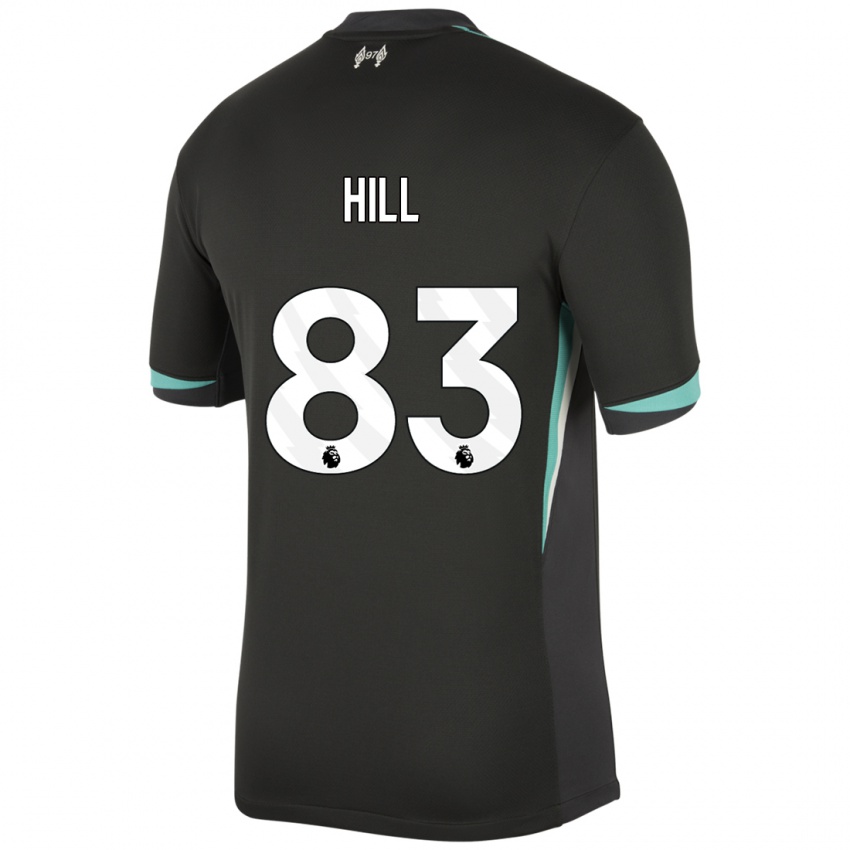 Niño Camiseta Thomas Hill #83 Negro Antracita Blanco 2ª Equipación 2024/25 La Camisa Argentina