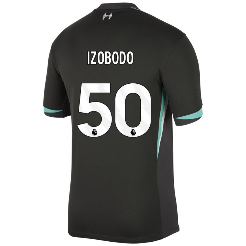 Niño Camiseta Elijah Izobodo John #50 Negro Antracita Blanco 2ª Equipación 2024/25 La Camisa Argentina