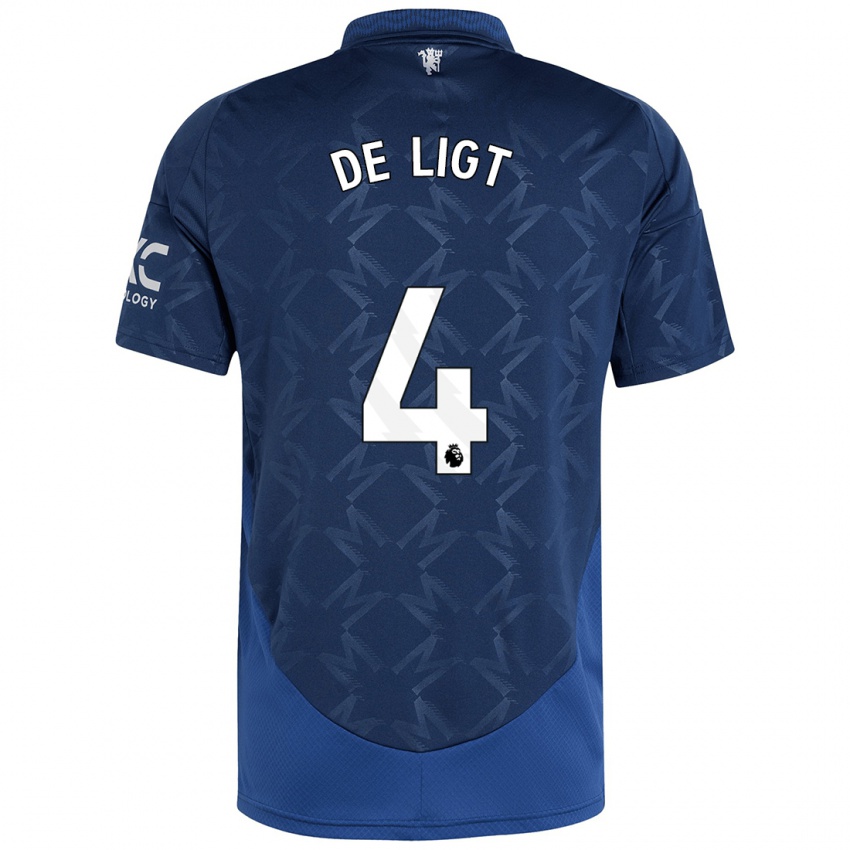 Niño Camiseta Matthijs De Ligt #4 Índigo 2ª Equipación 2024/25 La Camisa Argentina