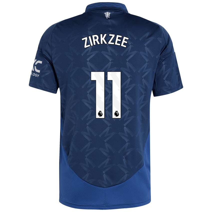 Niño Camiseta Joshua Zirkzee #11 Índigo 2ª Equipación 2024/25 La Camisa Argentina