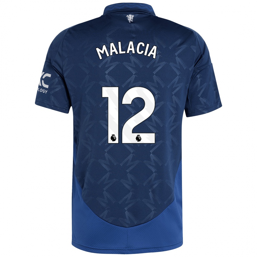 Niño Camiseta Tyrell Malacia #12 Índigo 2ª Equipación 2024/25 La Camisa Argentina