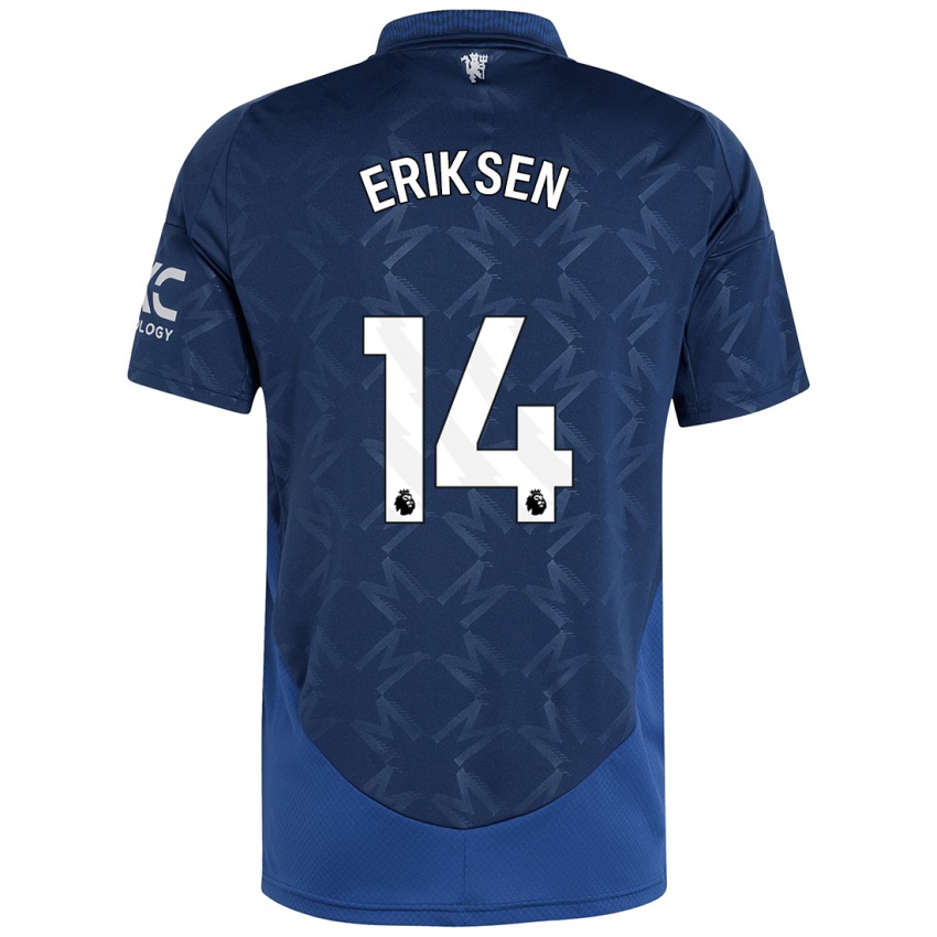 Niño Camiseta Christian Eriksen #14 Índigo 2ª Equipación 2024/25 La Camisa Argentina