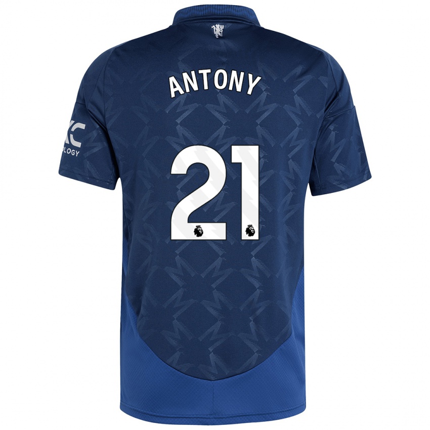 Niño Camiseta Antony #21 Índigo 2ª Equipación 2024/25 La Camisa Argentina