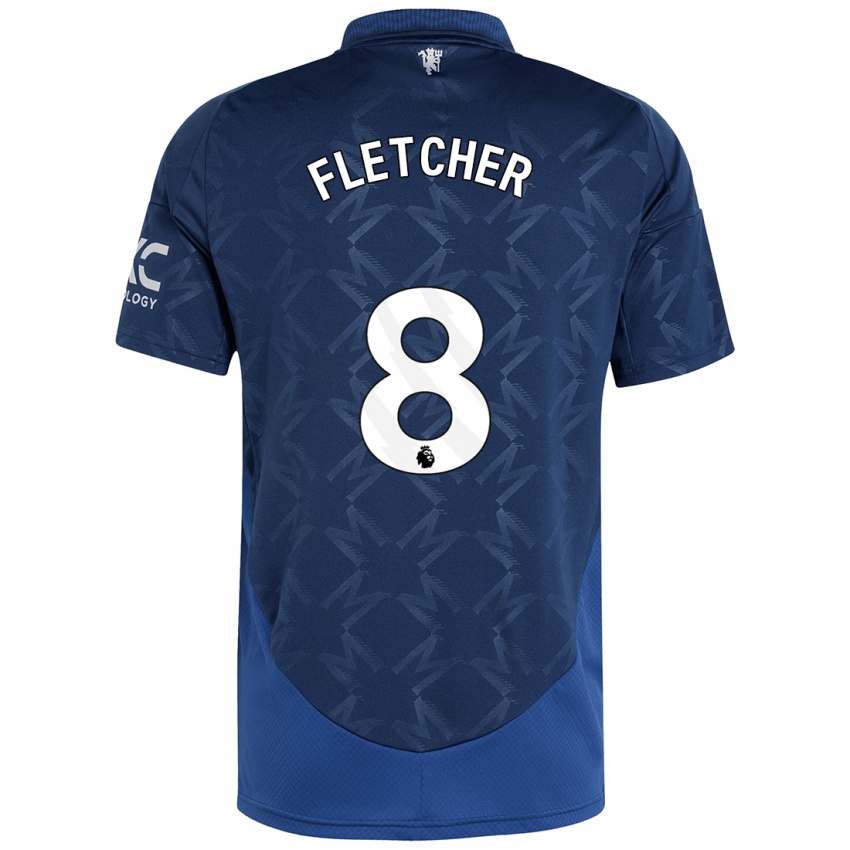 Niño Camiseta Tyler Fletcher #8 Índigo 2ª Equipación 2024/25 La Camisa Argentina