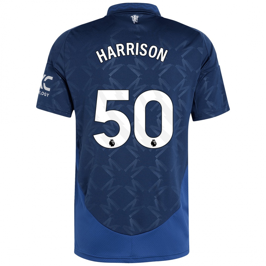 Niño Camiseta Elyh Harrison #50 Índigo 2ª Equipación 2024/25 La Camisa Argentina