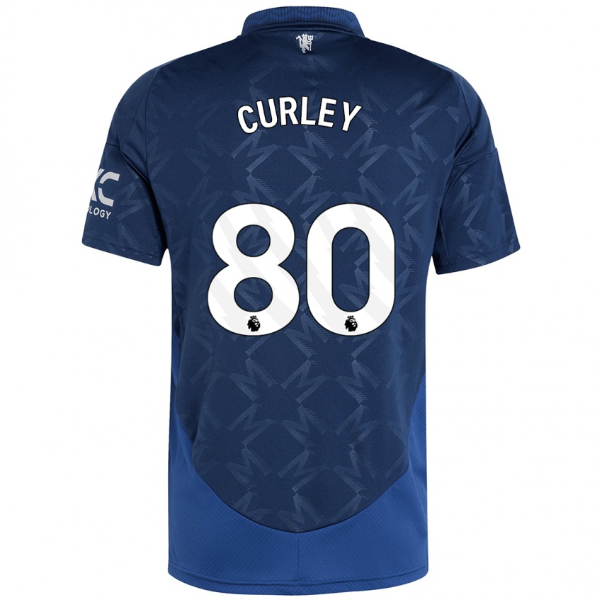 Niño Camiseta Ruben Curley #80 Índigo 2ª Equipación 2024/25 La Camisa Argentina