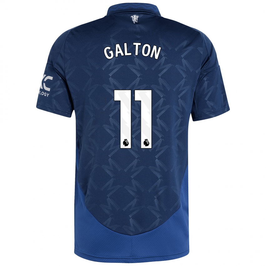 Niño Camiseta Leah Galton #11 Índigo 2ª Equipación 2024/25 La Camisa Argentina